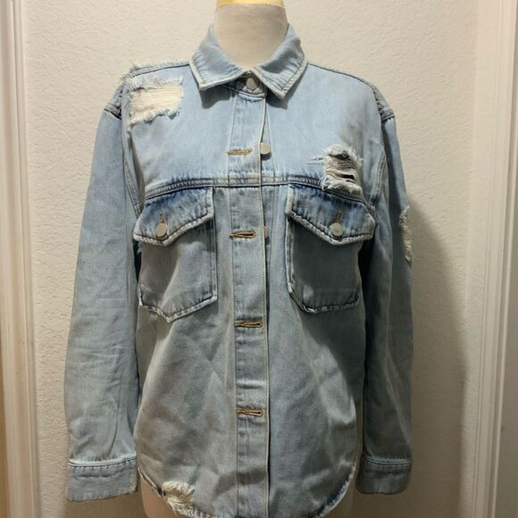 Dear John denim jean jacket cut out size S - Picture 6 of 13
